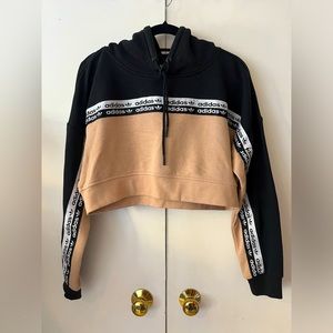 Adidas Crop Two Tone Hoodie